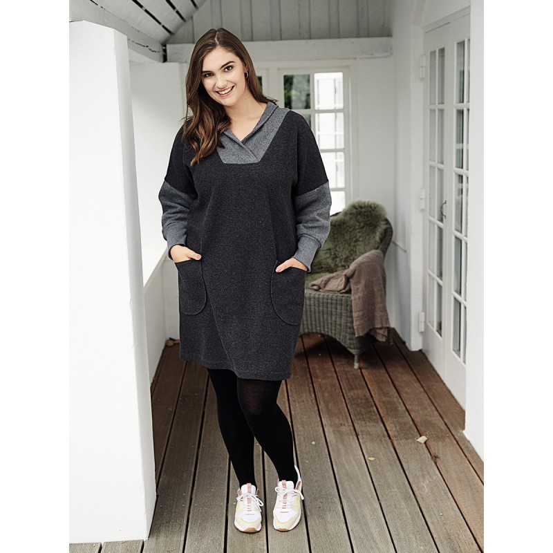 Pattern Dress-sweatshirt...