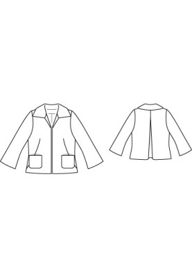 Pattern Jacket with a wide turn-down collar (Burda 2/2012, pattern number 129)