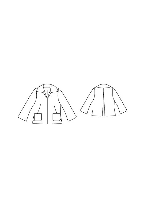 Pattern Jacket with a wide turn-down collar (Burda 2/2012, pattern number 129)