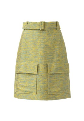 Pattern A-line skirt with belt and large pockets (Burda 2/2020, pattern number 107)