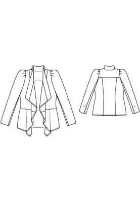 Pattern Jacket of a fitted silhouette with wavy pleats (Burda 8/2011, pattern number 135)