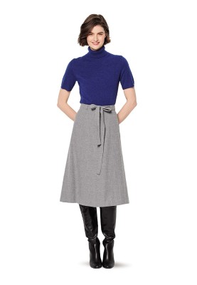 Pattern A-line skirt with belt (Burda 2/2020, pattern no. 6183 B)