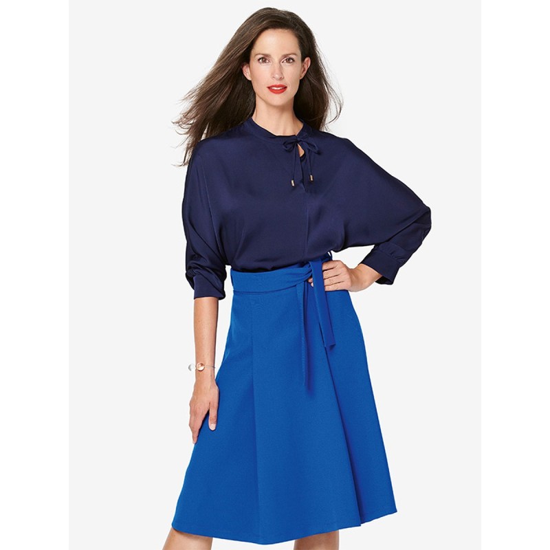 Pattern A-line skirt with...