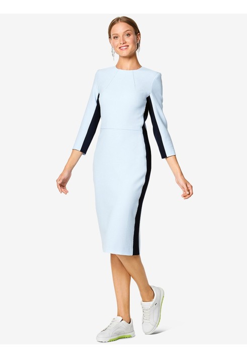 Pattern Dress-sheath with oblique folds near the neck (Burda 1/2020, pattern number 6210 B)