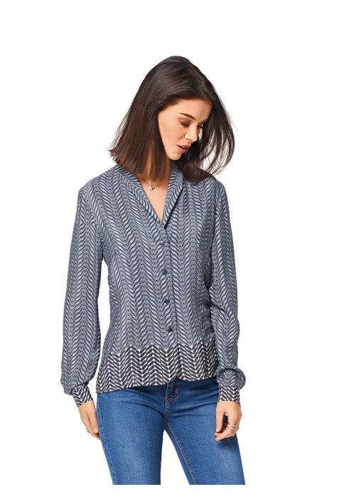 Pattern Blouse-jacket with short sleeves (Burda 1/2017, pattern number 6533 B)