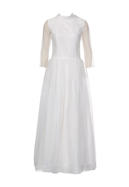 Pattern Long wedding dress with a wide collar (Burda 3/2011, pattern number 107)