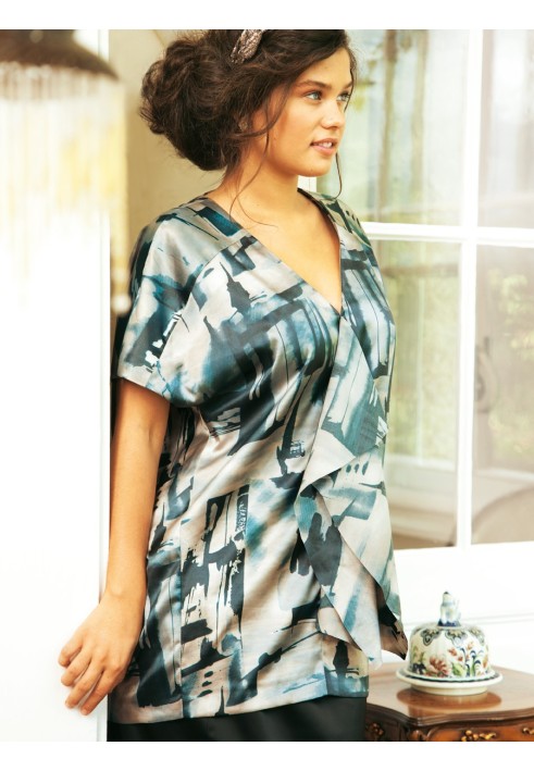 Pattern Tunic of the original cut with a flounce (Burda 1/2012, pattern number 133 B)