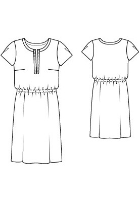 Pattern Summer dress made of "boiled" silk (Burda 6/2012, pattern number 140)