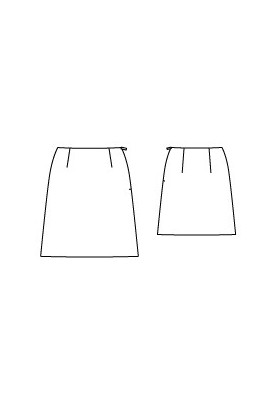 Pattern Skirt with a flared silhouette without a belt (Burda 3/2010, pattern number 105 A)