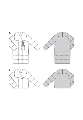 Pattern Quilted jacket with shawl collar (Burda 2/2020, pattern number 6167 B)