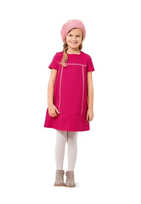 Pattern A-line dress with short sleeves (Burda 2/2016, pattern number 9380 B)