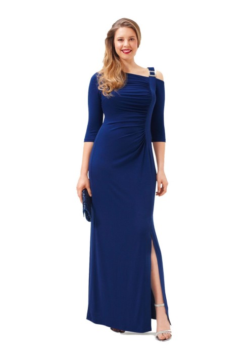 Pattern Knitted dress with an asymmetrical neckline (Burda 2/2015, pattern number 6712 B)