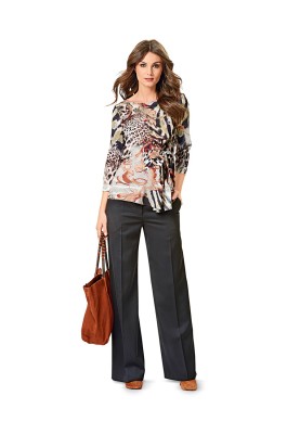 Pattern Blouse-top of a fitted silhouette (Burda 2/2016, pattern number 6580 A)