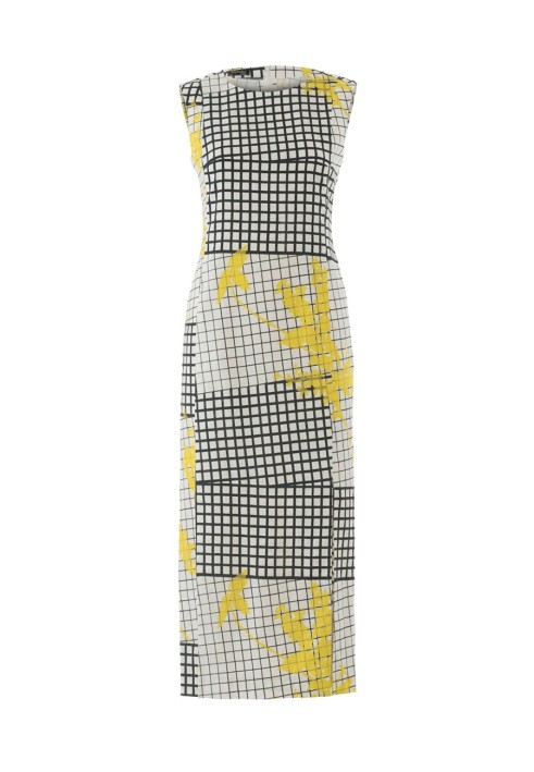 Pattern Dress of a fitted silhouette with slits in the seams (Burda 1/2018, pattern number 6418 A)