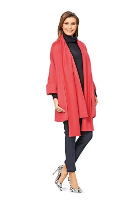 Pattern Long jacket with a wide scarf collar (Burda 2/2015, pattern number 6737 A)