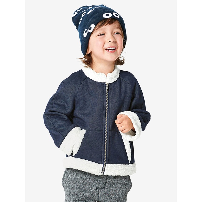 Pattern Fleece jacket with...