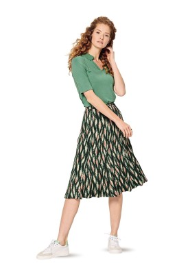 Pattern Skirt with sewn-in gode wedges (Burda 2/2020, pattern number 6183 A)