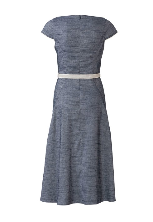 Pattern Denim dress with bell skirt (Burda 1/2020, pattern number 6209 B)