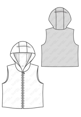 Pattern Quilted straight-cut vest (Burda 2/2018, pattern number 9333 B)