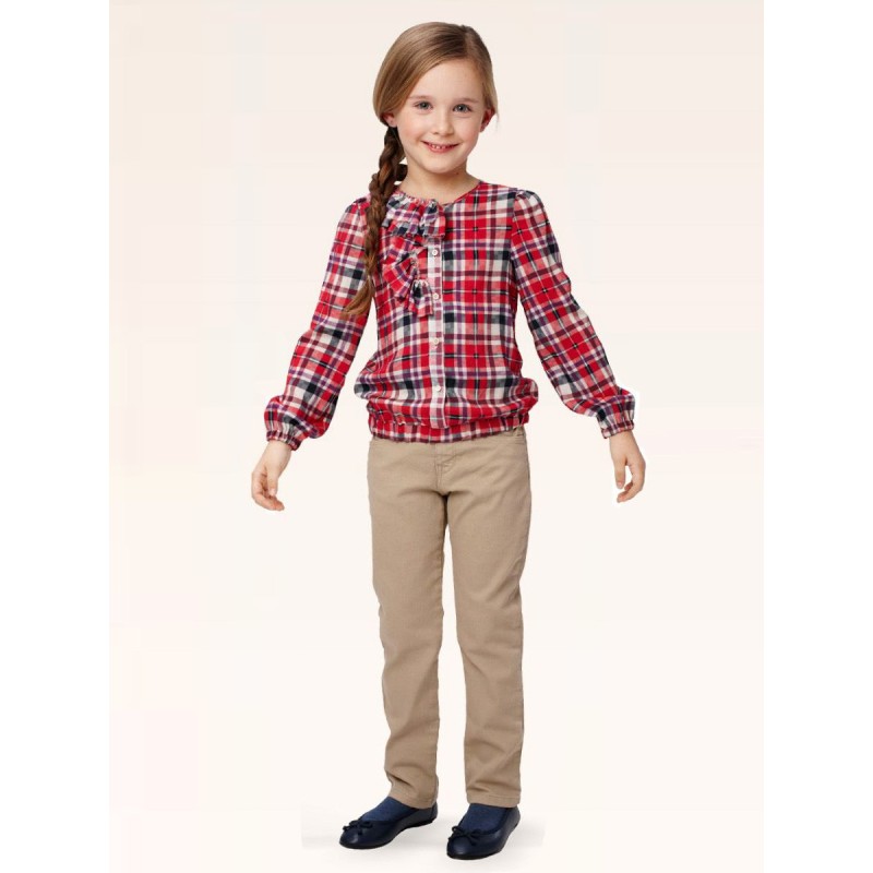 Pattern Blouse-shirt with...