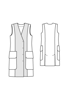 Pattern Vest dress with large pockets (Burda 5/2012, pattern number 123)