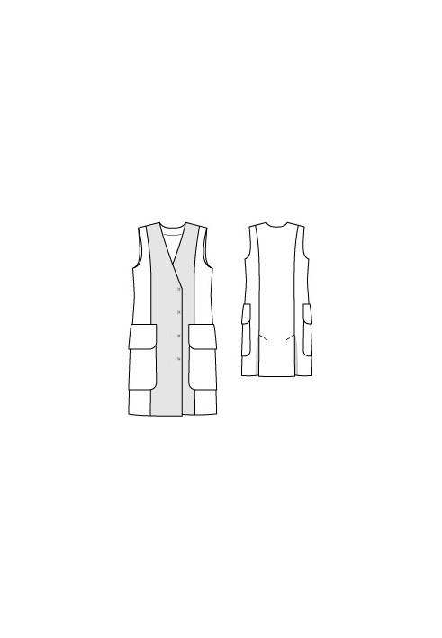 Pattern Vest dress with large pockets (Burda 5/2012, pattern number 123)