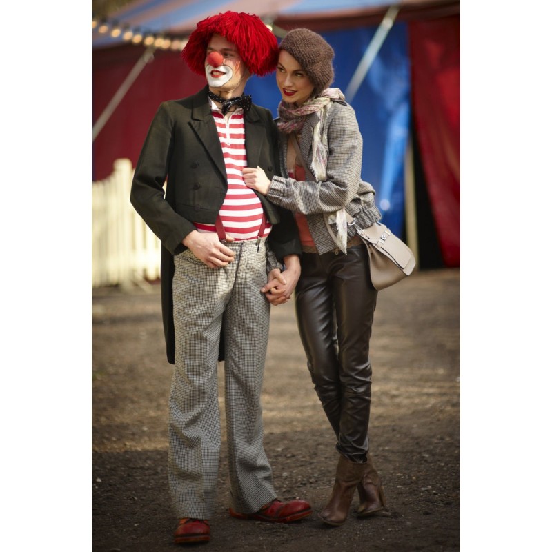 Pattern Woolen blouson with...