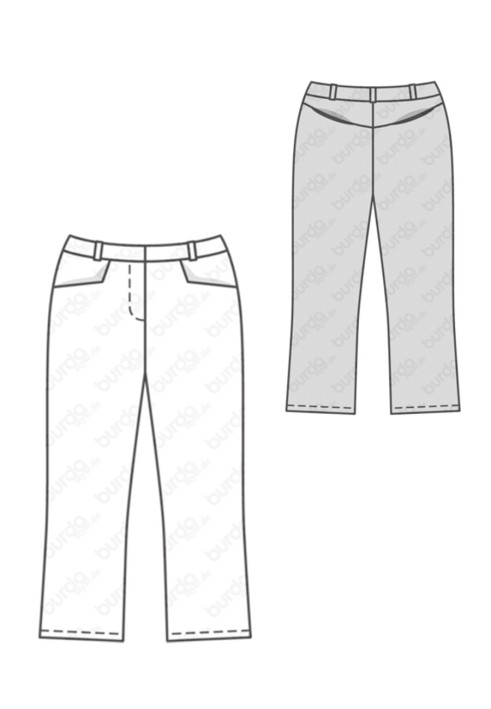 Pattern Linen trousers 7/8 length (Burda 1/2018, pattern number 6432 A)