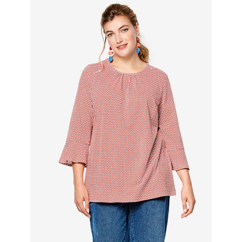 Pattern Knitted blouse with...