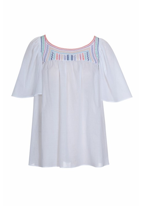 Pattern Tunic in ethnic style with an embroidered yoke (Burda 7/2010, pattern number 106)