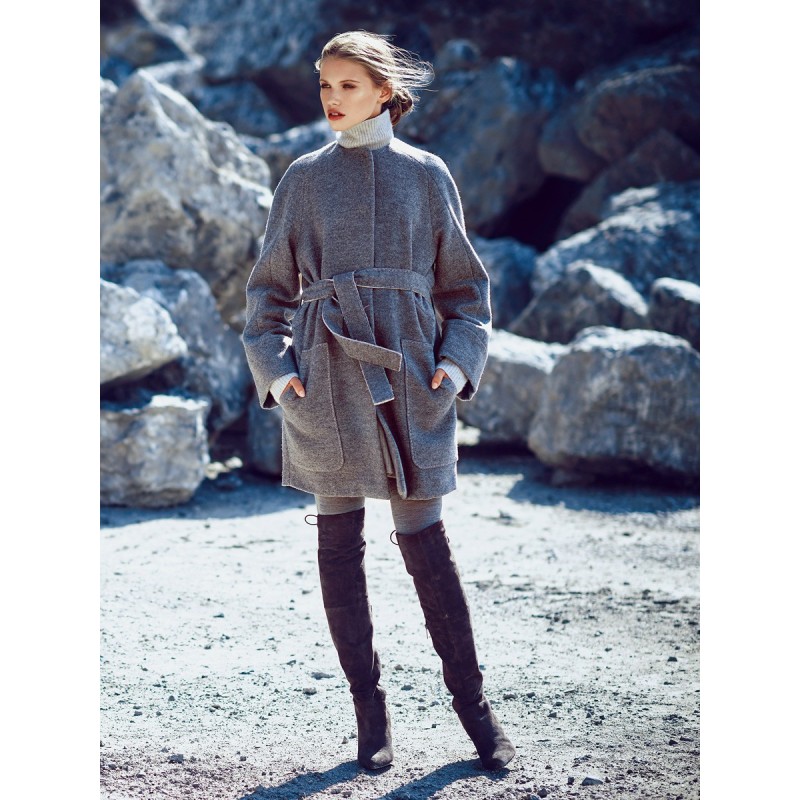 Pattern Ballon coat without...