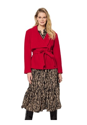 Pattern Jacket with asymmetric collar and belt (Burda 2/2020, pattern number 6156 C)