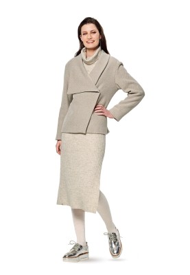 Pattern Jacket with asymmetric collar and belt (Burda 2/2020, pattern number 6156 C)