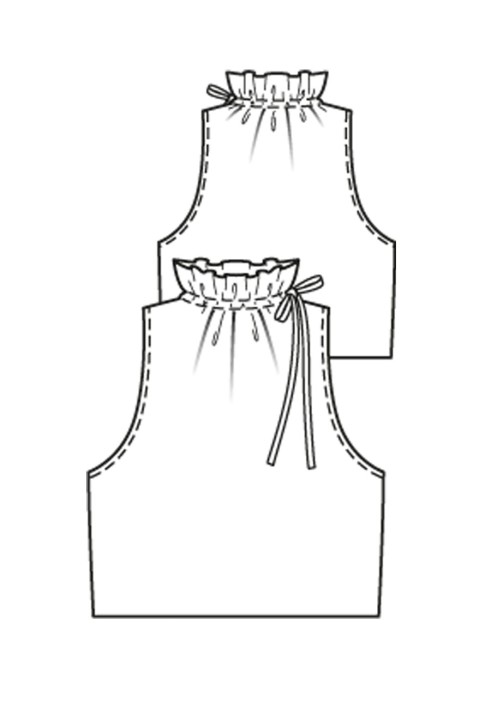Выкройка Топ с цельнокроеным воротником (Burda 11/2015, № выкройки 121 А)