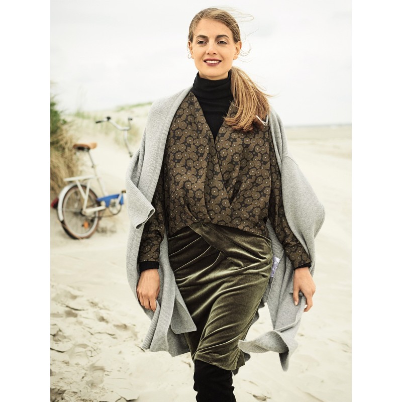 Pattern Pencil skirt with...