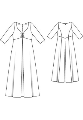 Pattern Wedding dress with empire silhouette and deep neckline (Burda 2/2012, pattern number 135)