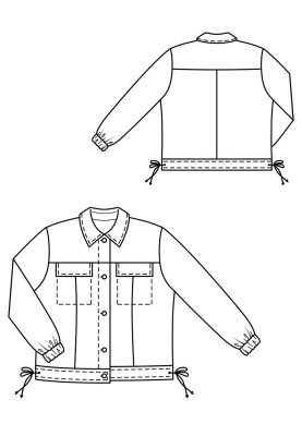 Выкройка Жакет короткий спортивного кроя (Burda 1/2020, № выкройки 124 A)