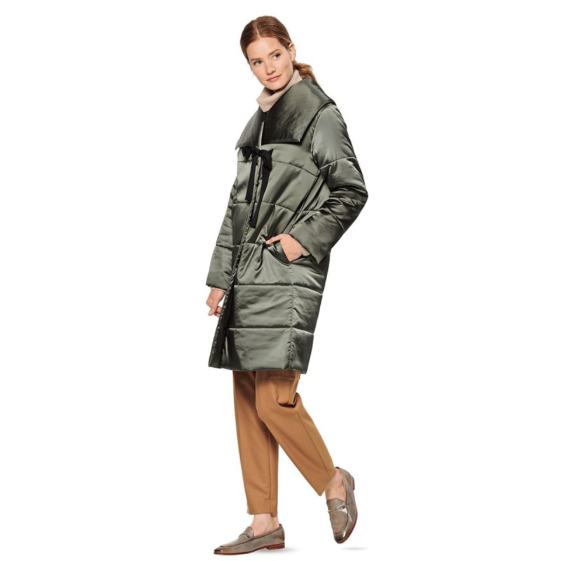 Pattern Quilted coat with a...