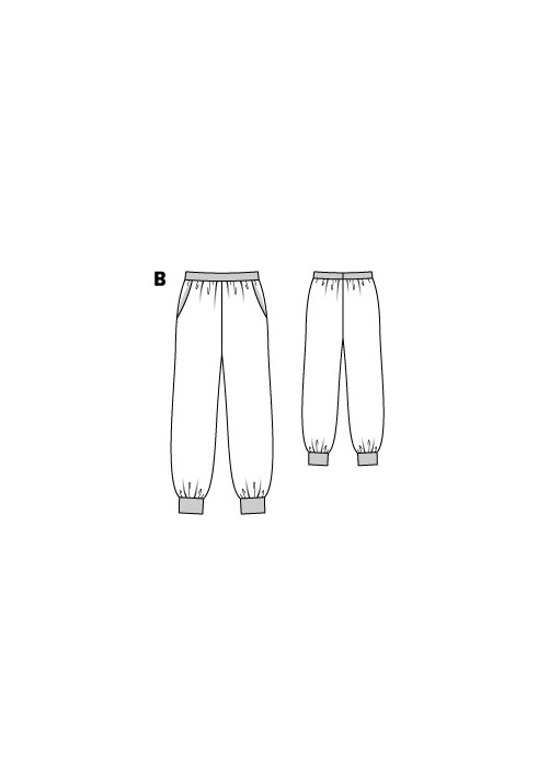 Jogger pants pattern (Burda 5/2015, pattern number 114 V)