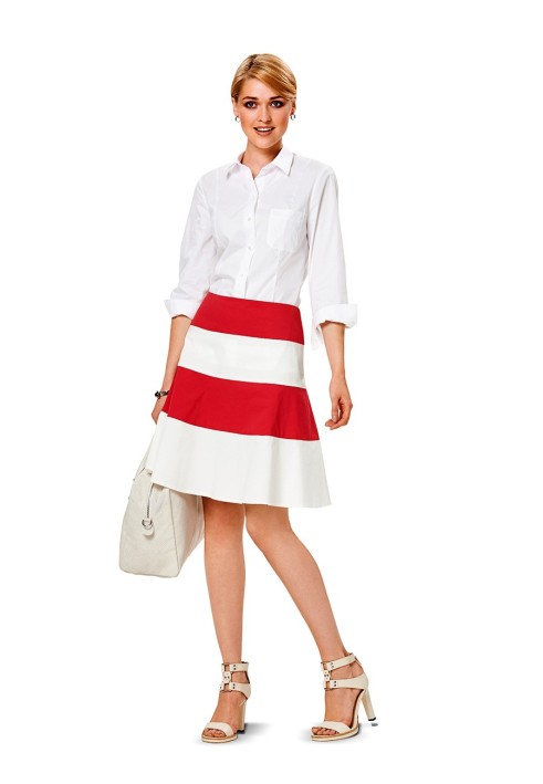 Pattern Skirt on a yoke combined (Burda 1/2014, pattern number 6904 A)