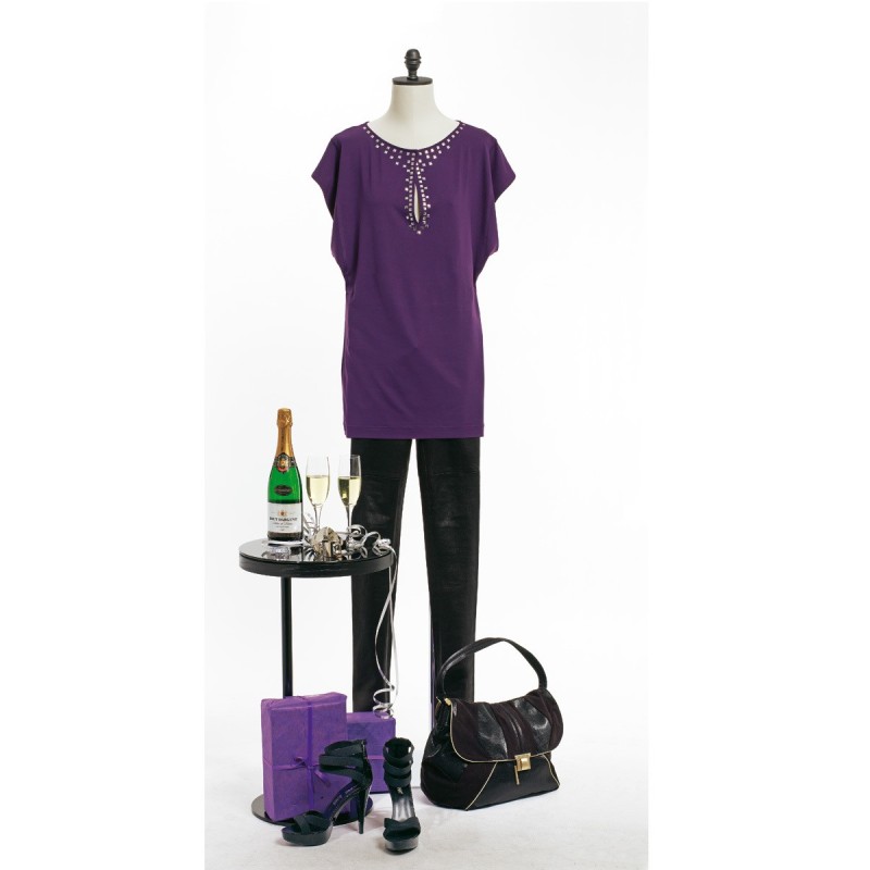 Pattern Knitted blouse with...