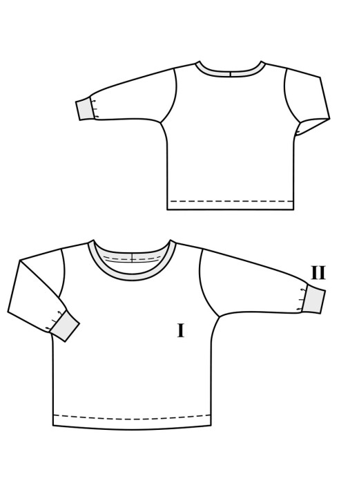 Pattern Straight-cut pullover with thermal application (Burda 9/2020, pattern number 128 A)