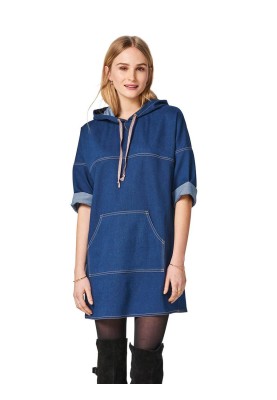 Pattern Denim tunic with a hood (Burda 2/2017, pattern number 6475 B)