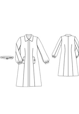 Pattern Coat of a fitted cut with puffy sleeves (Burda 1/2011, pattern number 109)