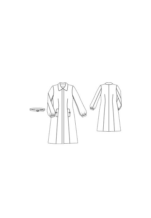 Pattern Coat of a fitted cut with puffy sleeves (Burda 1/2011, pattern number 109)