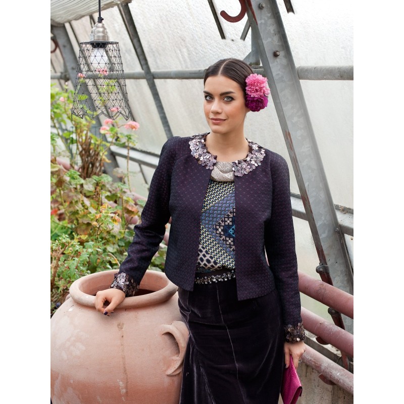 Pattern Short jacket with...