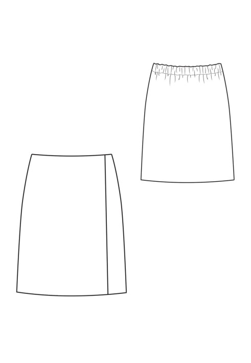 Pattern Mini skirt with smell effect (I love to sew 4/2019, pattern number 119)