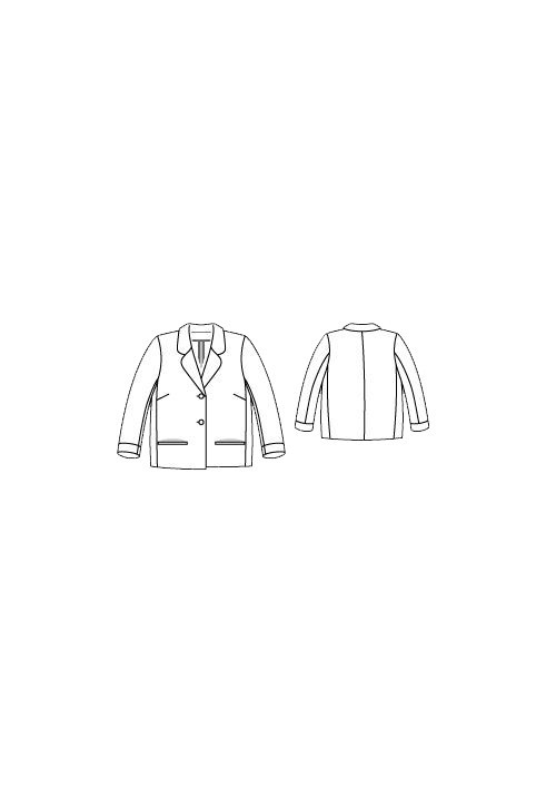 Pattern Jacket with 3/4 sleeves (Burda 3/2016, pattern number 116 V)