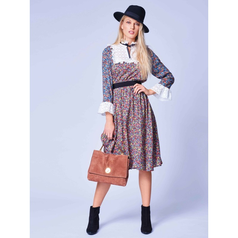 Pattern Cut-out dress with...