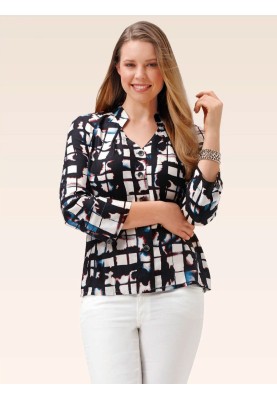 Pattern Blouse-shirt with sleeves raglan shoulder strap (Burda 2/2015, pattern no. 6713 A)